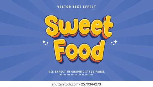 Editable text style effect - Sweet Food text style theme. for your project