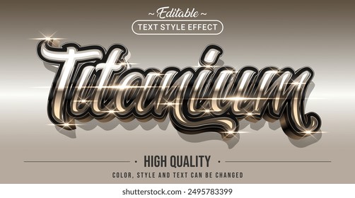 Editable text style effect - Titanium text style theme.