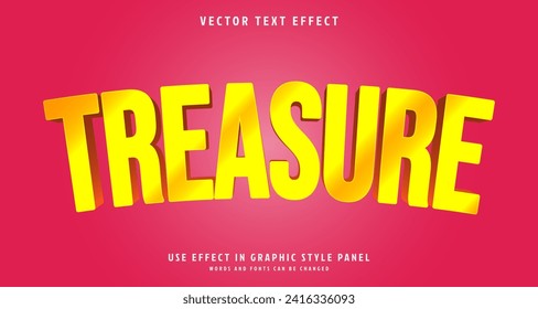 Editable text style effect - Treasure text style theme. for your project