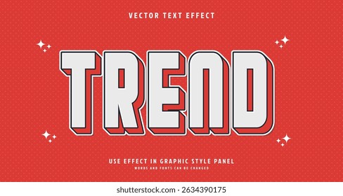 Editable text style effect - Trend text style theme. for your project
