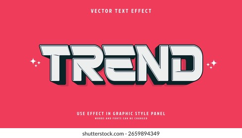 Editable text style effect - Trend text style theme. for your project