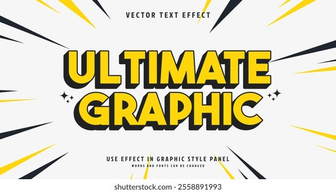 Editable text style effect - Ultimate Graphic text style theme. for your project