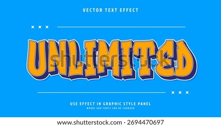 Editable text style effect - Unlimited text style theme. for your project