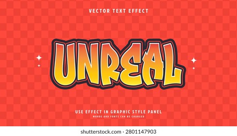 Editable text style effect - Unreal text style theme. for your project