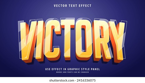 Editable text style effect - Victory text style theme. for your project