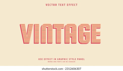 Editable text style effect - Vintage text style theme. for your project