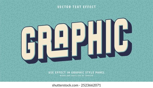 Editable text style effect - Vintage Graphic text style theme. for your project