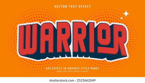 Editable text style effect - Warrior text style theme. for your project