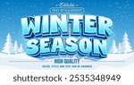 Editable text style effect - Winter Season text style theme.