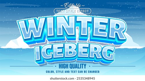 Efecto de estilo de texto editable - Tema de estilo de texto de Winter Iceberg.