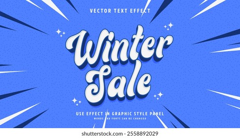 Editable text style effect - Winter Sale text style theme. for your project