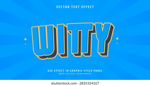 Editable text style effect - Witty text style theme. for your project