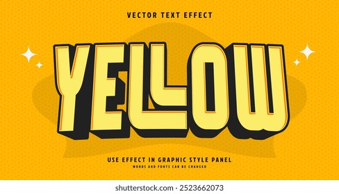 Editable text style effect - Yellow text style theme. for your project