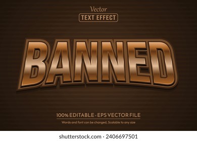 Editable text style effects, with luxurious brown shades