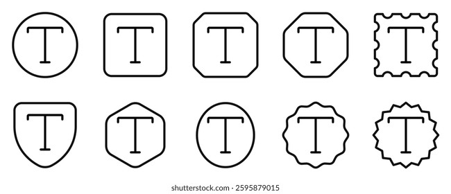 Editable text, type tool vector icon. Part of a big icon set family. Perfect for web and app interfaces, presentations, infographics, etc