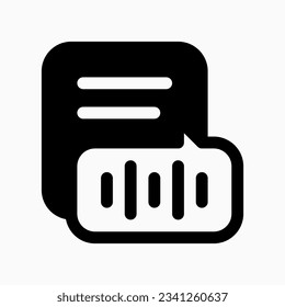 Editable text-to-speech vector icon. Part of a big icon set family. Perfect for web and app interfaces, presentations, infographics, etc