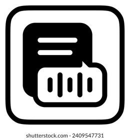 Editable text-to-speech vector icon. Part of a big icon set family. Perfect for web and app interfaces, presentations, infographics, etc