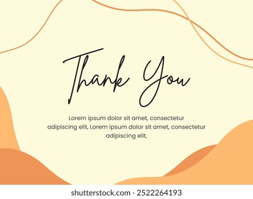 Editable thank you card template design vector eps 10