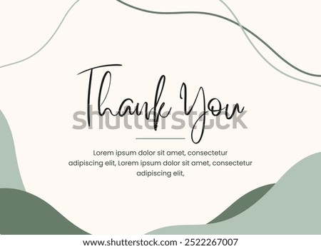 Editable thank you card template design vector eps 10