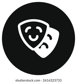 Editable theater masks, drama vector icon. Movie, cinema, entertainment. Part of a big icon set family. Perfect for web and app interfaces, presentations, infographics, etc