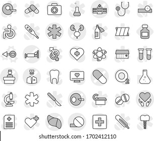 Editable thin line isolated vector icon set - ambulance star vector, artificial insemination, pill, hospital bed, kidneys, liver, health care, doctor, recieption, first aid, electron, pills bottle