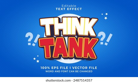 Editierbarer Think Tank Texteffekt.Typhography Logo