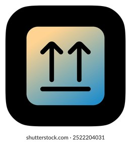 Editable this side up sign vector icon. Shipping, delivery, e-commerce, transport, logistics. Part of a big icon set family. Perfect for web and app interfaces, presentations, infographics, etc