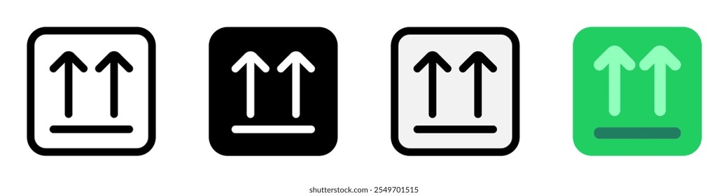 Editable this side up sign vector icon. Shipping, delivery, e-commerce, transport, logistics. Part of a big icon set family. Perfect for web and app interfaces, presentations, infographics, etc