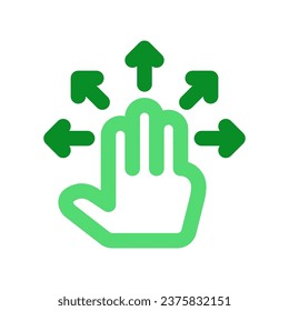 Editable three fingers move vector icon. Part of a big icon set family. Perfect for web and app interfaces, presentations, infographics, etc