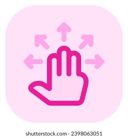 Editable three fingers move vector icon. Part of a big icon set family. Perfect for web and app interfaces, presentations, infographics, etc