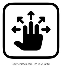 Editable three fingers move vector icon. Part of a big icon set family. Perfect for web and app interfaces, presentations, infographics, etc