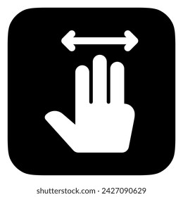Editable three fingers move vector icon. Part of a big icon set family. Perfect for web and app interfaces, presentations, infographics, etc