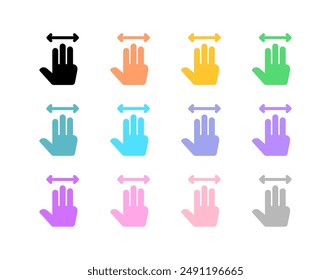 Editable three fingers move vector icon. Part of a big icon set family. Perfect for web and app interfaces, presentations, infographics, etc