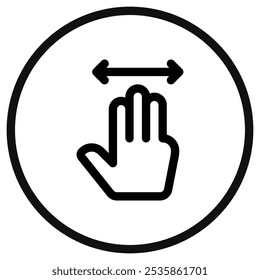 Editable three fingers move vector icon. Part of a big icon set family. Perfect for web and app interfaces, presentations, infographics, etc