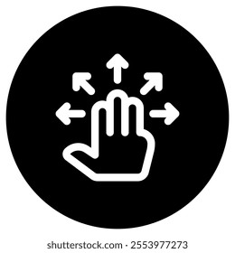 Editable three fingers move vector icon. Part of a big icon set family. Perfect for web and app interfaces, presentations, infographics, etc