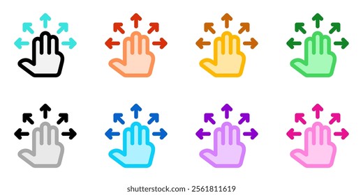 Editable three fingers move vector icon. Part of a big icon set family. Perfect for web and app interfaces, presentations, infographics, etc