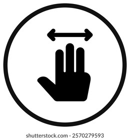 Editable three fingers move vector icon. Part of a big icon set family. Perfect for web and app interfaces, presentations, infographics, etc