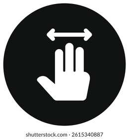 Editable three fingers move vector icon. Part of a big icon set family. Perfect for web and app interfaces, presentations, infographics, etc