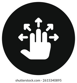 Editable three fingers move vector icon. Part of a big icon set family. Perfect for web and app interfaces, presentations, infographics, etc