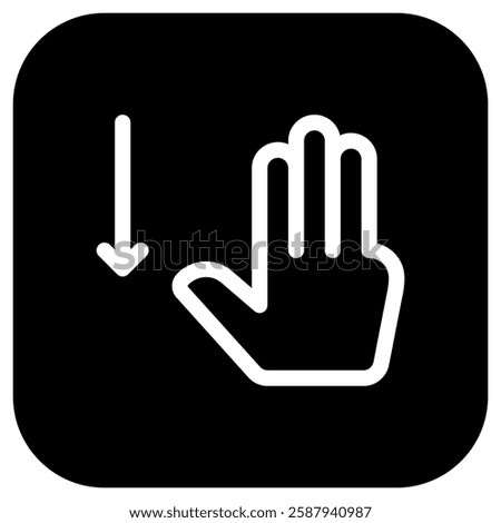 Editable three fingers swipe down vector icon. Part of a big icon set family. Perfect for web and app interfaces, presentations, infographics, etc