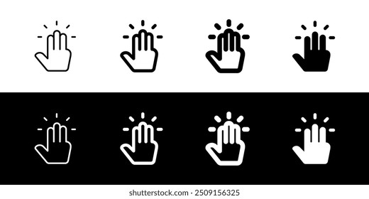 Editable three fingers tap vector icon. Part of a big icon set family. Perfect for web and app interfaces, presentations, infographics, etc