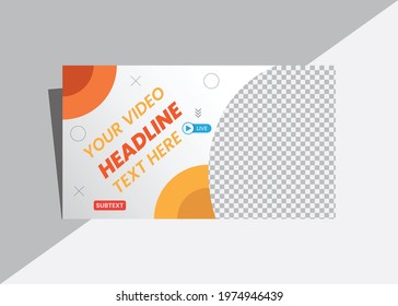 Editable thumbnail design for any kind of business, thumbnail vector template