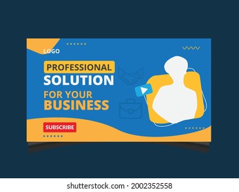 Editable Thumbnail design for any video and thumbnail vector template, Professional video thumbnail design and Video cover photo for social media, thumbnail video template for your channel, web banner
