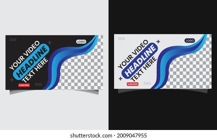 Editable Thumbnail design for any video and thumbnail vector template