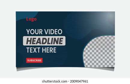 Editable Thumbnail design for any video and thumbnail vector template