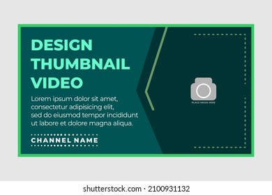 editable thumbnail design with green color.