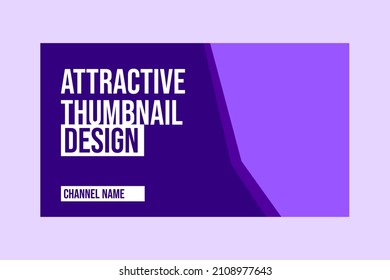 EDITABLE THUMBNAIL DESIGN TEMPLATE WITH PURPLE COLOR.