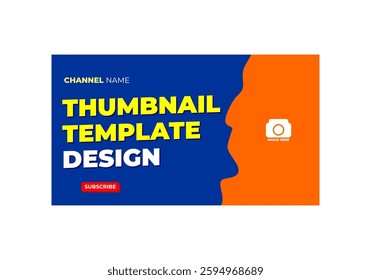 editable thumbnail template design, vector file