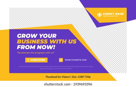 Editable Thumbnail for videos and all social media platforms fully customizable video cover art vector text editable