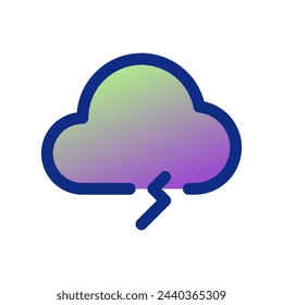 Editable thundercloud vector icon. Part of a big icon set family. Perfect for web and app interfaces, presentations, infographics, etc